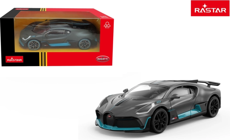 Metal toy car Bugatti Divo 1:43 grey Rastar - 1 piece
