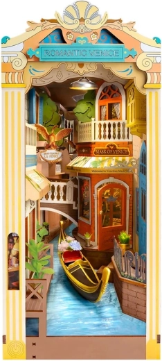 3D книжен разделител Romantic Venice – DIY комплект с LED