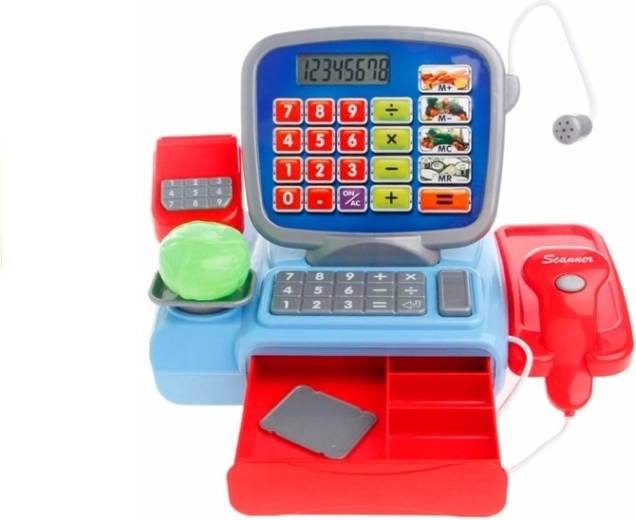 Calculator and pull-out coin drawer