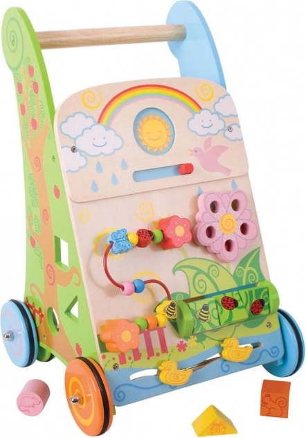 Wooden Activity Walker for the Garden BIGJIGS BABY