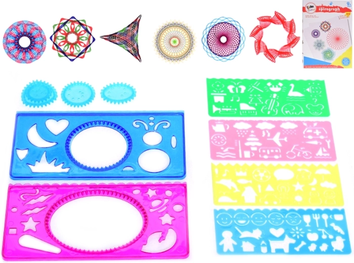 Inspiro Creative Set – Notebook and Plastic Templates for Spiral Patterns