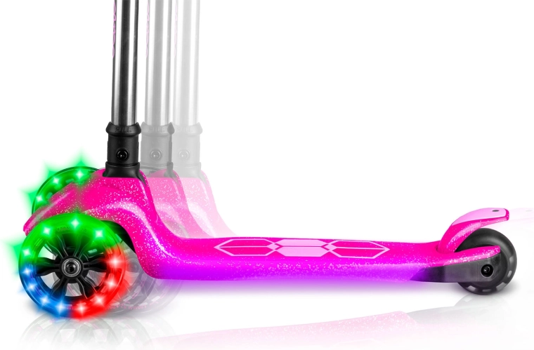 Glowing LED wheels for safety and fun