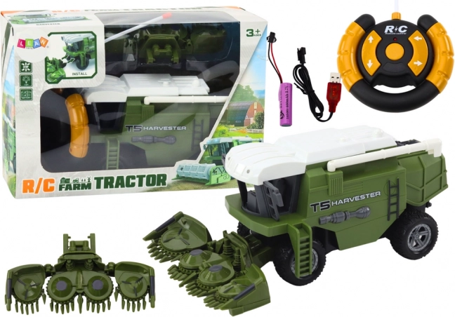 RC селскостопански комбайн зелен