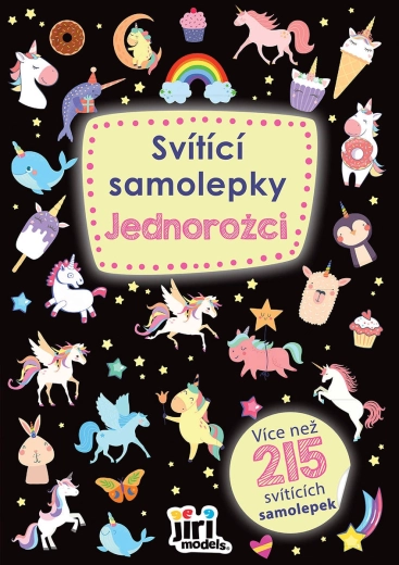 Jiri Models glow-in-the-dark unicorn stickers 215 pcs