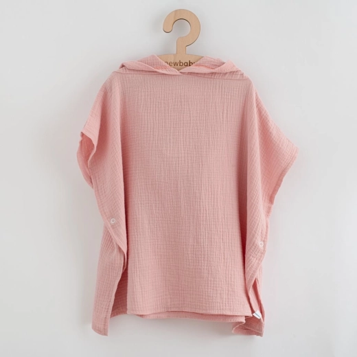 Children's muslin poncho New Baby Feeling pink 50 cm S