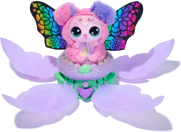Transformation into a colorful butterfly
