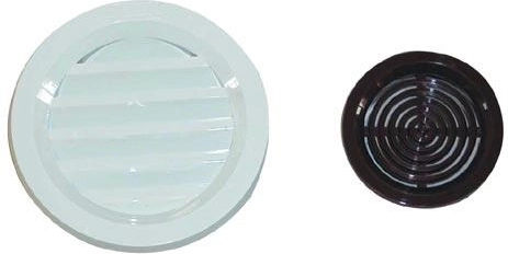Ventilation grille with mesh, diameter 75 mm, white