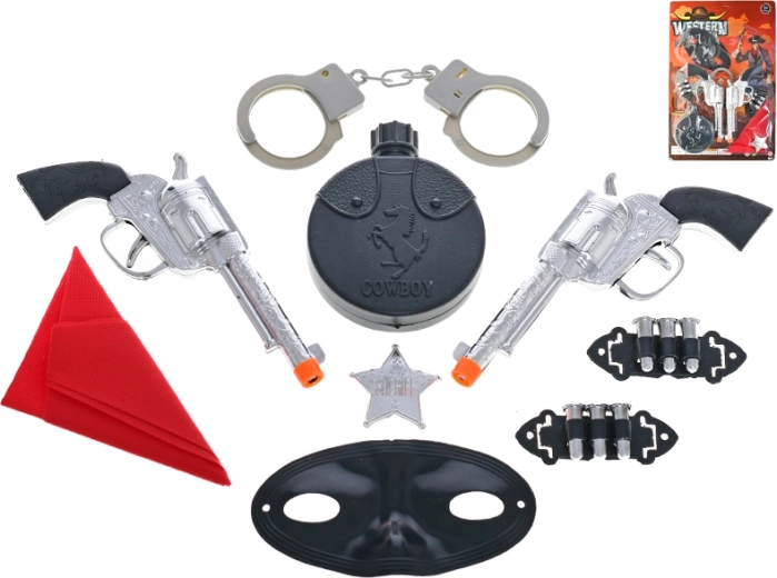 Set of Cowboy Clicker Revolvers for Kids 19 cm