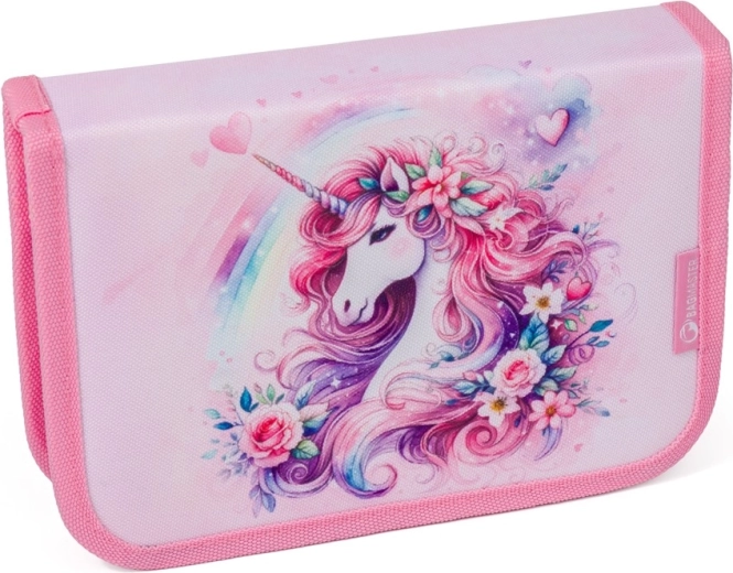 Bagmaster Beta school two-flap pencil case – unicorn