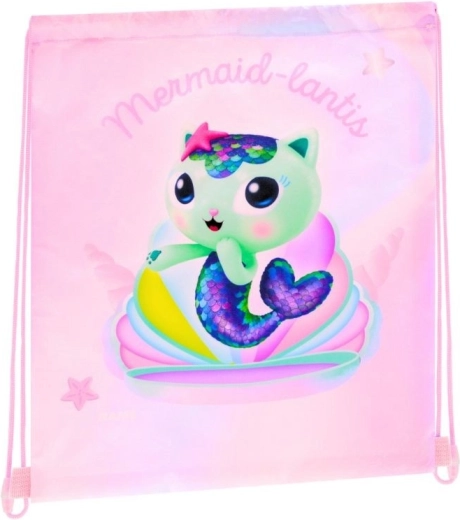 Sports drawstring backpack Gabby's Dollhouse with MerCat design