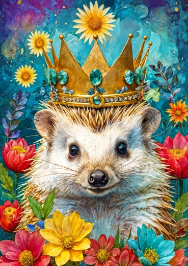Enjoy Crowned Hedgehog Puzzle 1000 Pieces