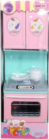Children's kitchen with oven and accessories, pastel colors