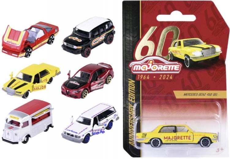 Majorette Anniversary Die-Cast Car 1:64 – 60 Years, mix of models