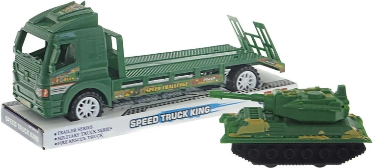 Military transporter with tank (pull-back motor)