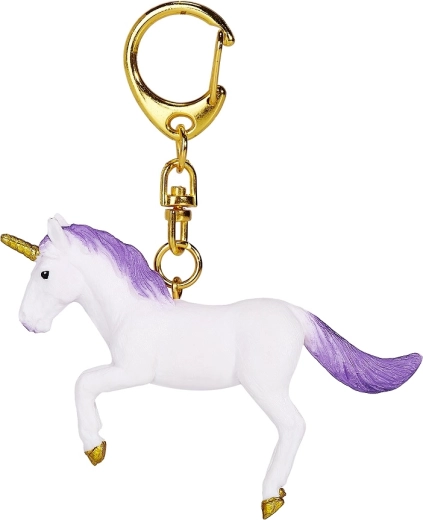Unicorn Keychain Purple Jumping