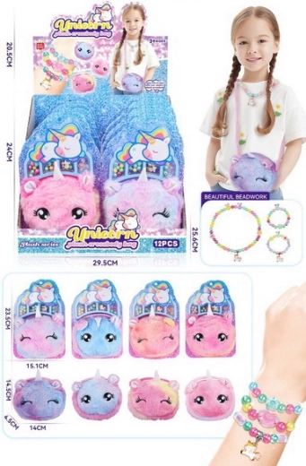 Plush Case with Bracelets and Necklace