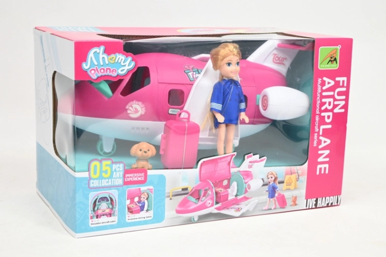 Doll with Airplane and Accessories