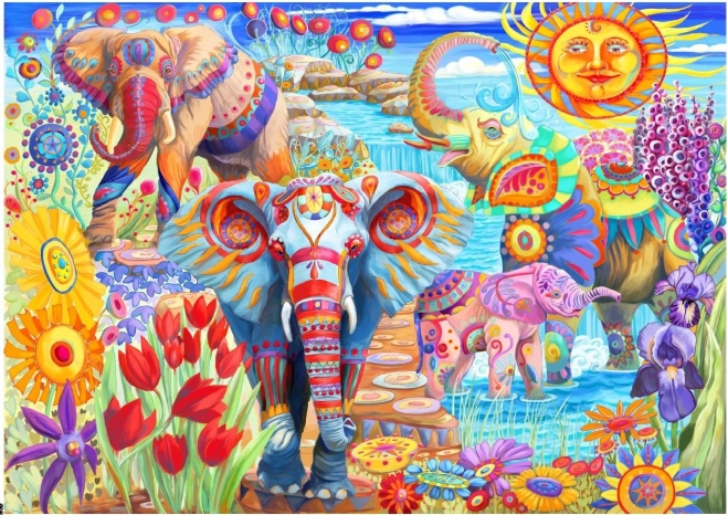 Bluebird puzzle Elephants in the Garden 2000 pieces