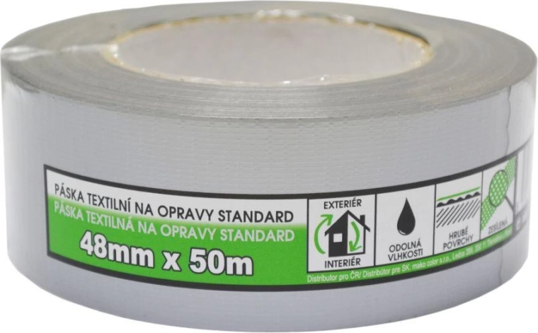 Универсална сребриста лепяща лента 48 mm × 50 m