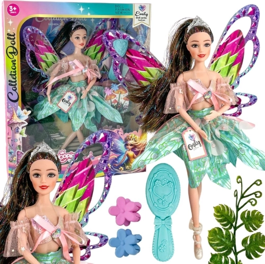 Woopie Royal кукла Емили – фея с цветни крила и четка за коса