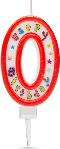 Number 0 Cake Candle
