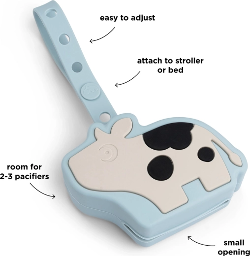 Done by Deer silicone pacifier case Dotti blue