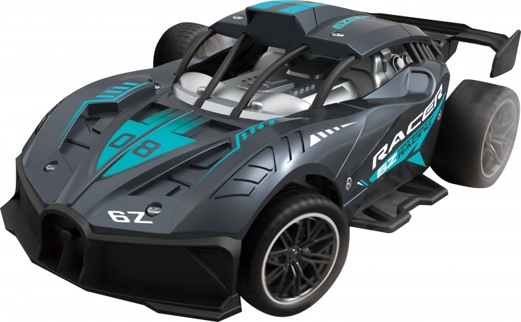 RC car with remote control, black, 23 cm