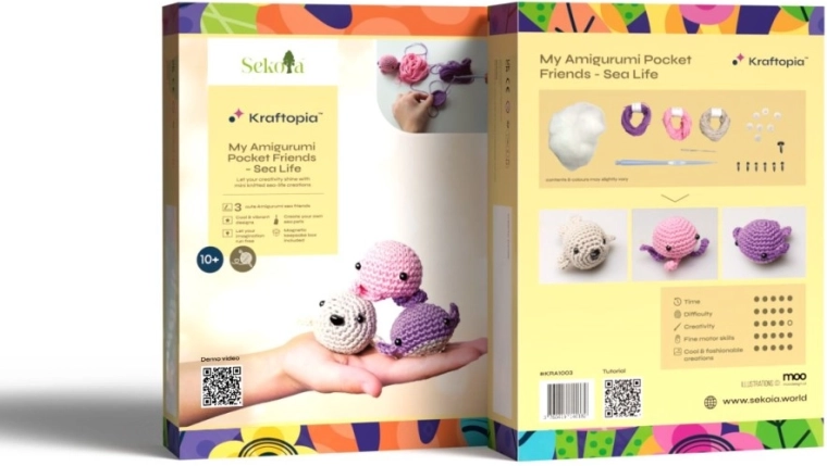 Sekoia Kraftopia комплект за плетене на една кука amigurumi – морски животни