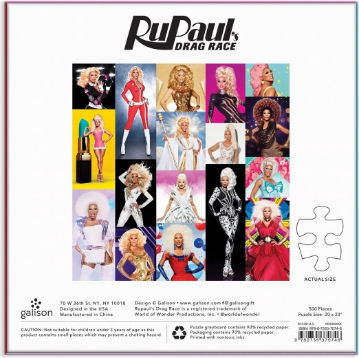 Пъстроцветен колаж за фенове на RuPaul