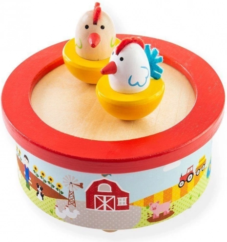 Дървена музикална кутия ферма BIGJIGS TOYS