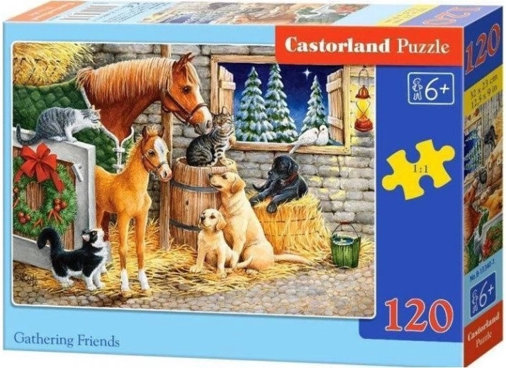Children's puzzle Gathering Friends, 120 pieces