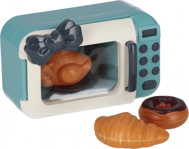 Microwave with treats for a kids’ kitchen