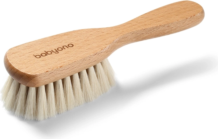 Baby hairbrush with natural bristles BABYONO