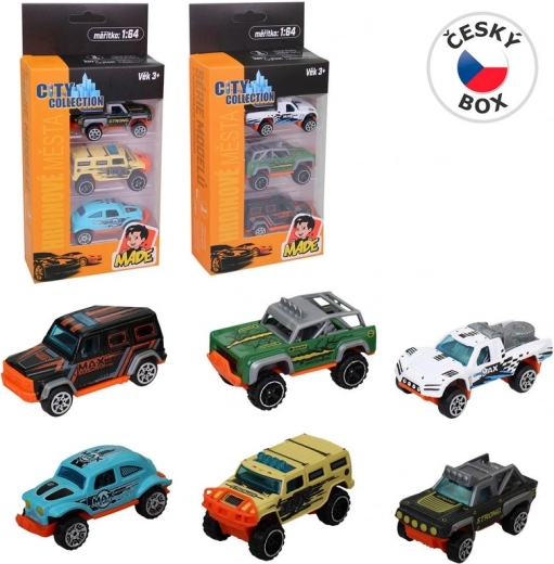 Die-cast Cars 1:64 – set of 3 pieces, 2 variants