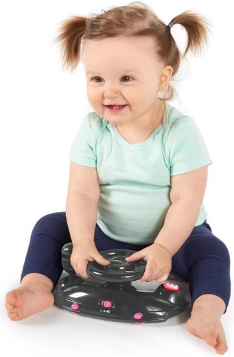Interactive steering wheel with lights and sounds