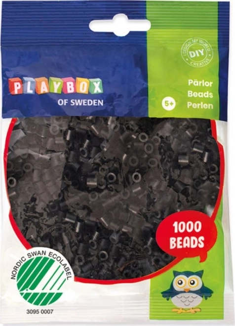 Playbox зажелващи мъниста черни 1000 бр.