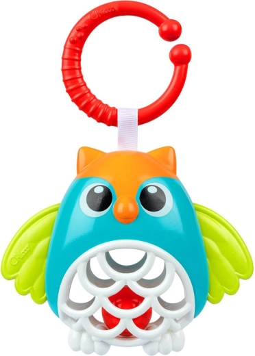 Chicco висяща дрънкалка бухалче с C-пръстен, 3м+