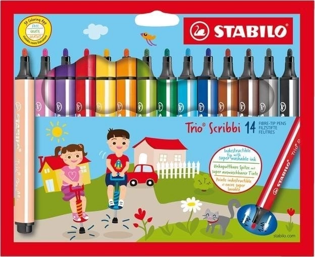 STABILO Trio Scribbi комплект флумастери за деца