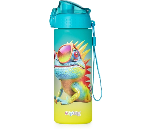 OXY Click бутилка за пиене 600 ml crazy animals chameleon