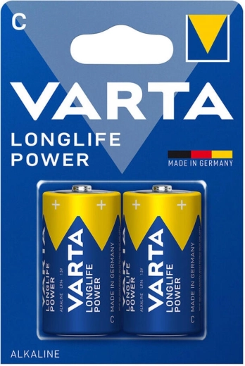 Alkaline Batteries C (LR14) Varta Longlife Power, 2 pcs