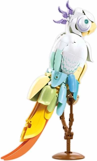 Colorful parrot on a stand
