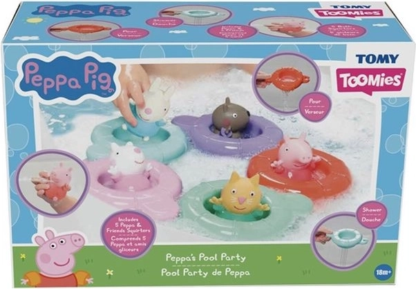 Tomy Peppa Pig играчка за къпане с плаващи пръстени и фонтан
