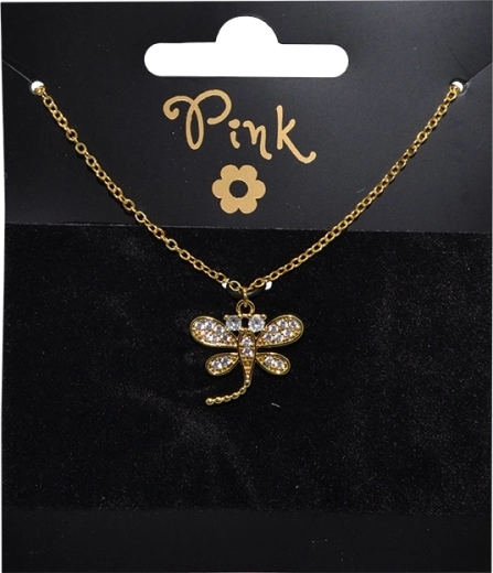 Gold-Plated Necklace with Dragonfly Pendant