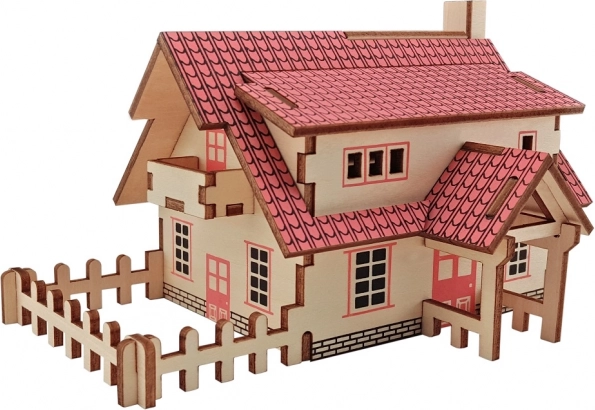 WOODCRAFT дървен 3D пъзел ранчо