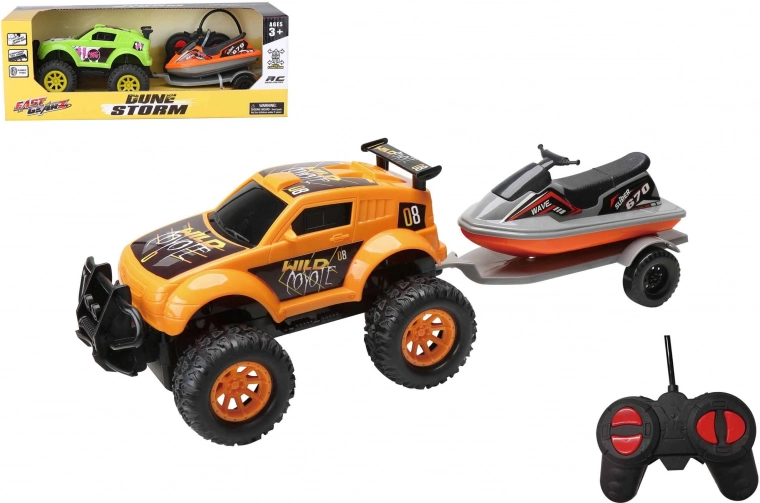 Off-road RC Car with Remote-Controlled Water Scooter