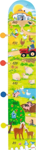 Children’s wooden wall height chart Welcome to our farm - 1 piece