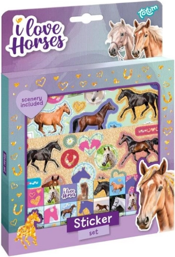 Horse Stickers – Set with Cardboard Decoration