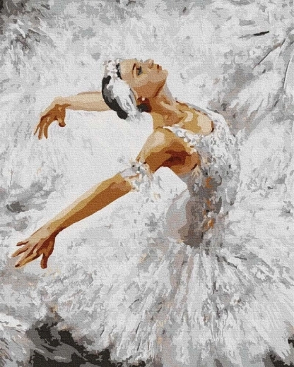 Диамантено рисуване „Балерина в бяло“ 30 × 40 см NORIMPEX