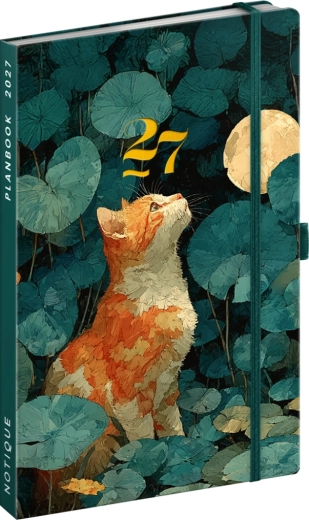 Notique Planbook котка 2027 – дневник и бележник 13 × 21 см