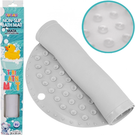 Tuban non-slip bathroom mat Tubi, grey 70 × 35 cm